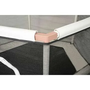 Square House Kids Trampoline (4-FT), Aesthetic Indoor and Outdoor Toddler Trampoline with Safety Net, Basketball Hoop, Ultra Safe No-Gap Design