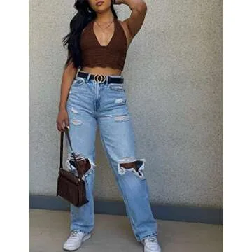 Earnda Women's Leather Belt Fashion Soft Faux Leather Waist Belts For Jeans Dress Black Small