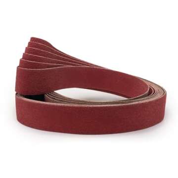 Red Label Abrasives 2 X 72 Inch 36 Grit Ceramic Sanding Belts - Extra Long Life, 6 Pack