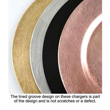 Elegant 13-inch Gold Beaded Charger Plates for Weddings