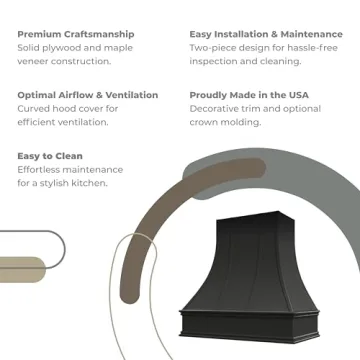 Riley & Higgs Black Range Hood Cover - Handcrafted Style