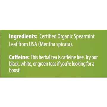 FGO Organic Spearmint Tea K-Cup Pods for Keurig, 24 Count (Pack of 1). Naturally Caffeine-Free Herbal Tea, Premium Mint Tea is USDA Organic, Non-GMO, & Recyclable