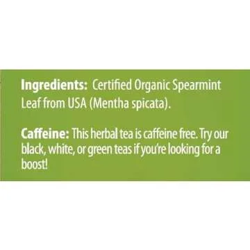 FGO Organic Spearmint Tea K-Cup Pods for Keurig, 24 Count (Pack of 1). Naturally Caffeine-Free Herbal Tea, Premium Mint Tea is USDA Organic, Non-GMO, & Recyclable