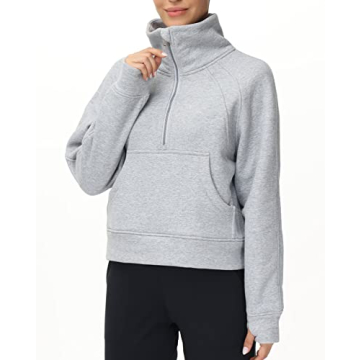 Stylish Women's Half-Zip Sweatshirt for Active Lifestyle
