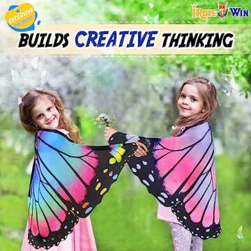 iROLEWIN Butterfly Wings for Kids - Dress Up Fun!