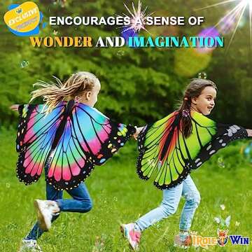 iROLEWIN Butterfly Wings for Kids - Dress Up Fun!