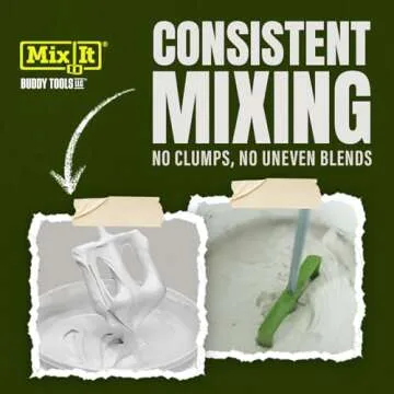 Buddy Tools Mix It, 20" Length – Mud Mixer with Durable ABS Paddle – Efficient Paint Mixer for Drill – Easy-to-Use & Rust-Resistant Mixing Paddle for Mud, Paint, and More