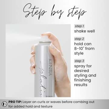 Kenra Platinum Working Spray 14 50% | Flexible Hold Hairspray | Fast-Drying, Non-Sticky | Creates Volume & Texture | Leaves Hair With Frizz-Free Shine | All Hair Types | 10 oz