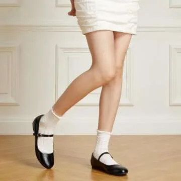 Trary Mary Jane Shoes Women, Women's Flats, Ballet Flats for Women, Round Toe Black Flats Shoes Women, Women Shoes Dressy Casual, Ankle Strap Flats for Women, Dress Flats for Women, Strappy Flats