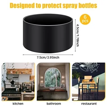 6 Silicone Sleeve Bottoms for Glass Bottles - Non-Slip