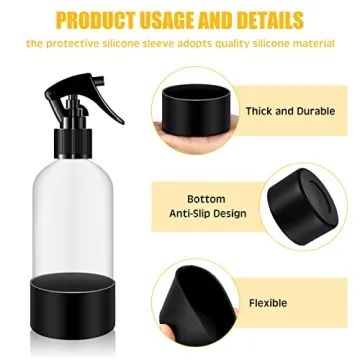 6 Silicone Sleeve Bottoms for Glass Bottles - Non-Slip