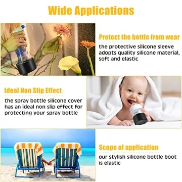 6 Silicone Sleeve Bottoms for Glass Bottles - Non-Slip