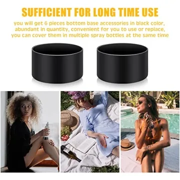 6 Silicone Sleeve Bottoms for Glass Bottles - Non-Slip