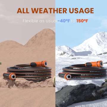 Giraffe Tools Garden Leader Hose 10ft x 5/8", Short Water Hose Heavy Duty, Flexible, Lightweight Hybrid Hose with Swivel Handle, Male to Female Fittings, Burst 600 PSI