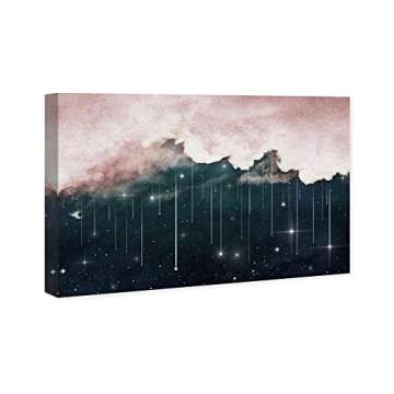 The Oliver Gal Artist Co. Oliver Gal Eyes Starry Night' Black Abstract Wall Art Print Premium Canvas...