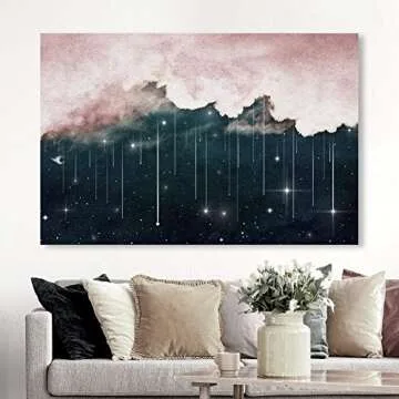 Oliver Gal Eyes Starry Night Premium Canvas Art Print