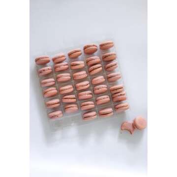 Vend Exchange Clear Plastic Macaron Containers - Fits 35 Macarons (Pack of 10)