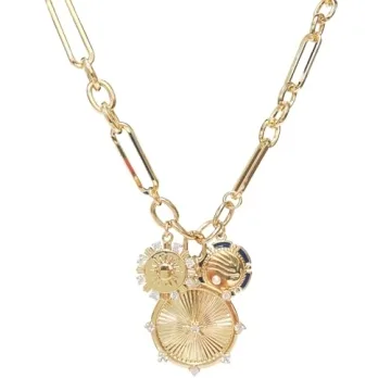 Elegant ANIZOXY Sun Mountain River Necklace with Adjustable Length and Beautiful Pendants