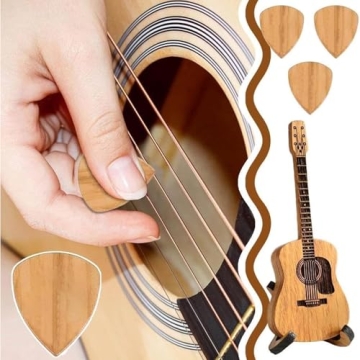 2024 Wooden Guitar Pick Box Set with Stand