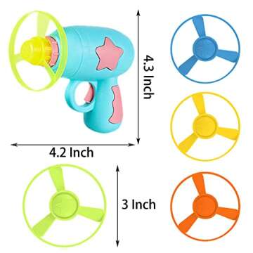 IAXSEE 15 Pieces Cat Fetch Toy with Colorful Flying Propellers Set, Cat Playing Tracking Interactive...