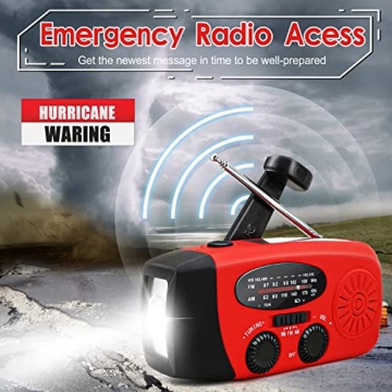 Hand Crank Radio & LED Flashlight for Emergencies