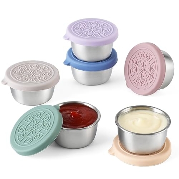 Versatile and Eco-Friendly Small Condiment Containers Set of 6