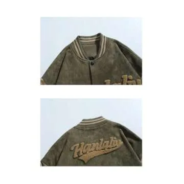 SOLY HUX Men's Varsity Graphic Jacket for Casual Style