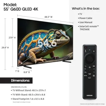 SAMSUNG 55-Inch QLED 4K Smart TV with Object Tracking Sound Lite
