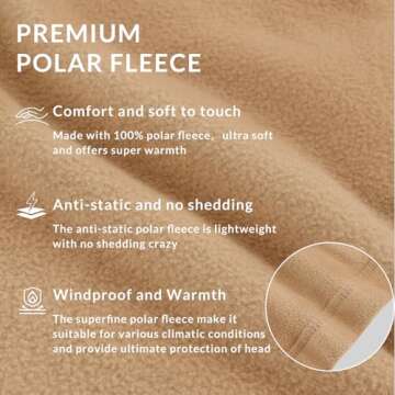 BALEAF Fleece Balaclava Face Mask | Thermal Ski Mask for Winter