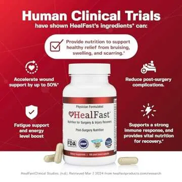 HealFast Post Surgery & Injury Recovery Supplement (Post-Op) - Supports Healing Optimization for Surgery, Wounds, Scar Treatment & Bruising - BBL Post Surgery Supplies
