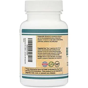 Double Wood Berberine 500mg Capsules for Heart Health