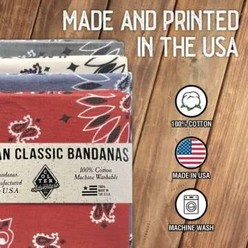 Colter Co. 4pk Paisley Bandana Set Soft Cotton Variety