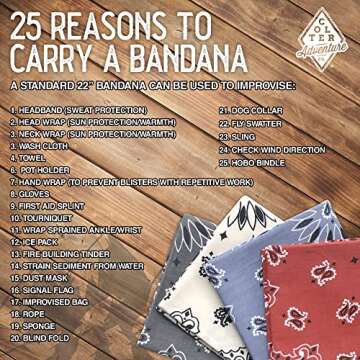 Colter Co. 4pk Paisley Bandana Set Soft Cotton Variety