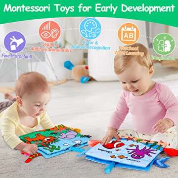 Multifunctional Baby Books for 0-6 Months Sensory Play