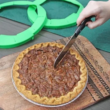 Cornucopia Silicone Pie Crust Shields 2-Pack Adjustable Green