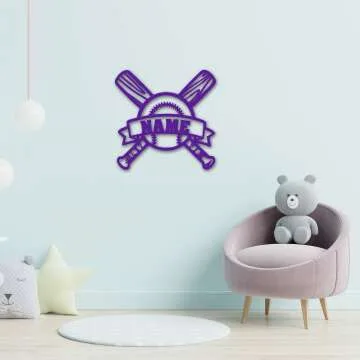 Personalized Baseball Night Light & Wall Decor
