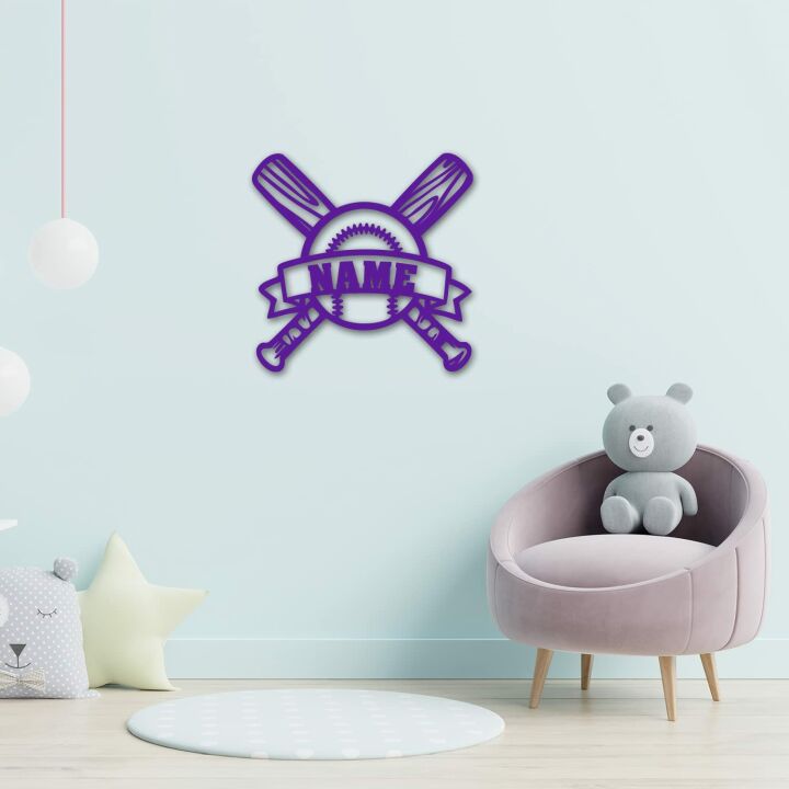 Personalized Baseball Night Light & Wall Decor
