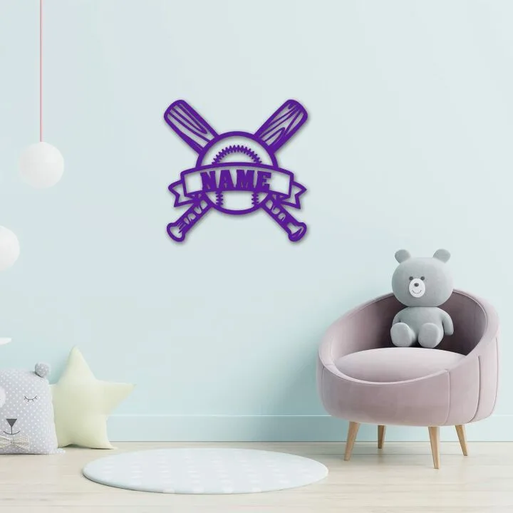 Personalized Baseball Night Light & Wall Decor