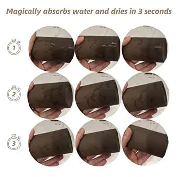 HouseSister Organic Diatomite Toothbrush Toothpaste Makeup Brushes Razors Holder Bathroom Countertop Organizer Stand Cup Organizer (Brown)