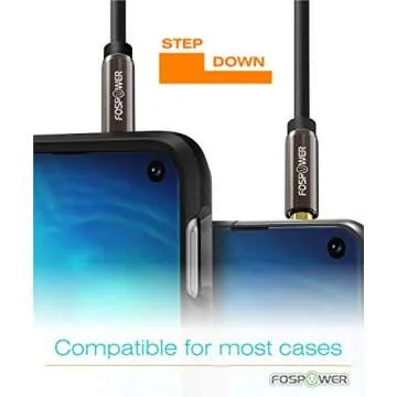 FosPower 3.5mm Male to 3.5mm Female Stereo Audio Extension Cable Adapter [24K Gold Plated Connectors] for Apple, Samsung, Motorola, HTC, Nokia, LG, Sony & More - 25ft