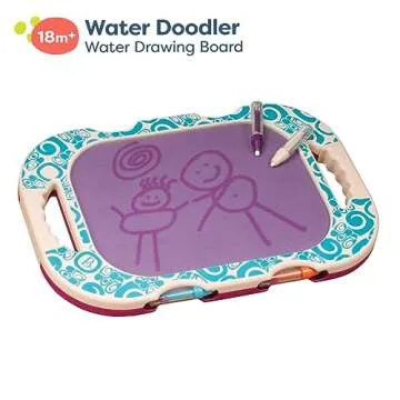 B. toys- Water Doodler- Creative Portable Drawing Board – Kids Water Painting Writing Doodle Board Toy – Perfect Travel Toys for Toddlers