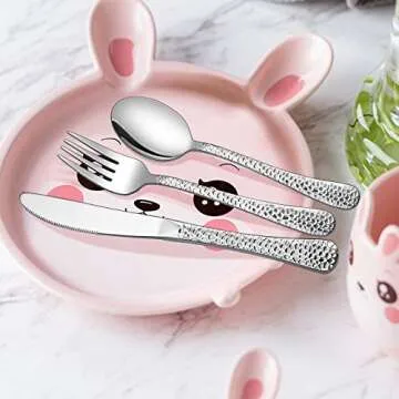 LIANYU Kids Utensils Set - Safe Stainless Steel Flatware