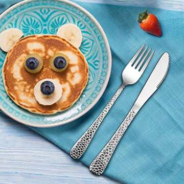 LIANYU Kids Utensils Set - Safe Stainless Steel Flatware