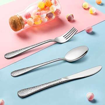 LIANYU Kids Utensils Set - Safe Stainless Steel Flatware