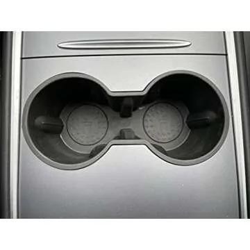 OzniumX Cup Holder for 2021 Tesla Model 3 - Center Console Cup Holder Insert, Interior Accessories, Car Custom Fit Black