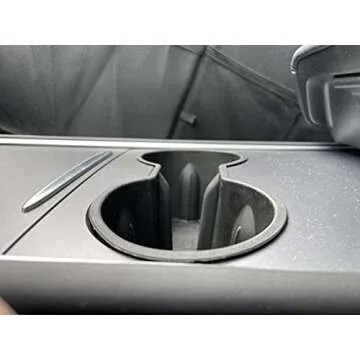 OzniumX Cup Holder for 2021 Tesla Model 3 - Center Console Cup Holder Insert, Interior Accessories, Car Custom Fit Black