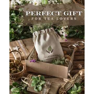 Gardenika Organic Loose Leaf Tea Sampler - Herbal Caffeine-Free Set - Ayurvedic Blend, KSA Kosher, No Natural or Artificial Flavors (5 Pack)