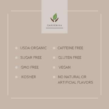 Gardenika Organic Loose Leaf Tea Sampler - Herbal Caffeine-Free Set - Ayurvedic Blend, KSA Kosher, No Natural or Artificial Flavors (5 Pack)