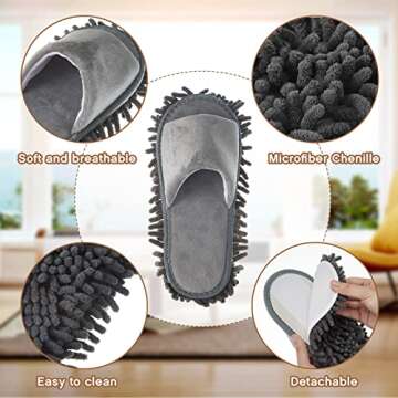 Jecery Washable Microfiber Mop Slippers - Clean Floors Effortlessly