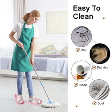 Jecery Washable Microfiber Mop Slippers - Clean Floors Effortlessly